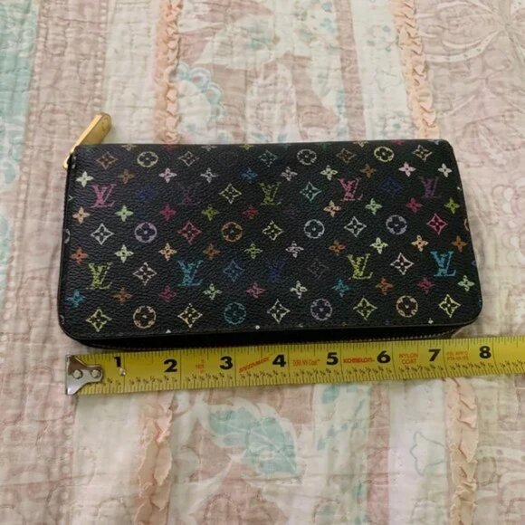 Louis Vuitton Monogram Multicolor Noir Wallet Zippy w/ Dust Bag USED Authentic - Picture 14 of 14